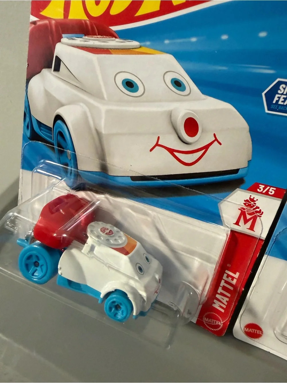 Hot Wheels Kids Toy Car - White with Blue & Red Accents Quick Chat 🔥